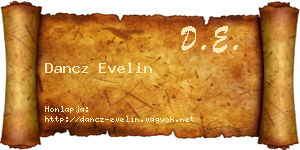 Dancz Evelin névjegykártya