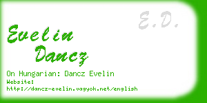 evelin dancz business card